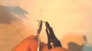 Atando un Acocil, para la pesca de trucha