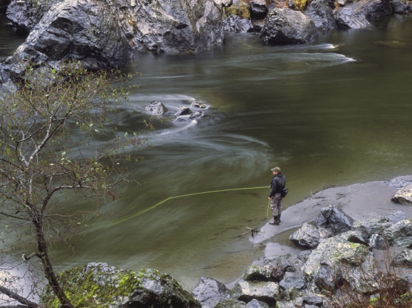 fly fishing pescando con mosca
