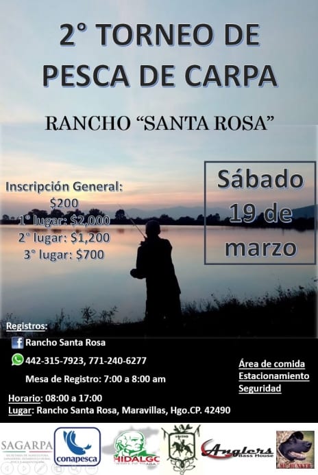 2° TORNEO DE CARPA RANCHO SANTA ROSA, Hidalgo