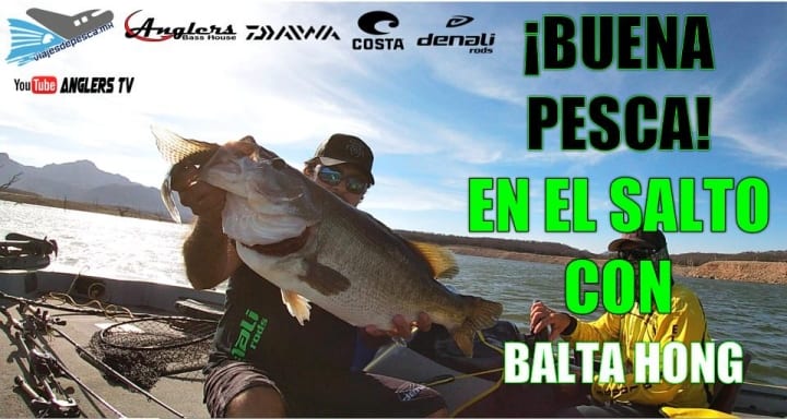 ¡Que buena pesca de lobina en el Salto con Balta Hong!