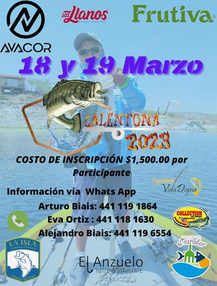 Torneo Calentona Tzibanza, Presa Zimapan 18 -19 Marzo 2023