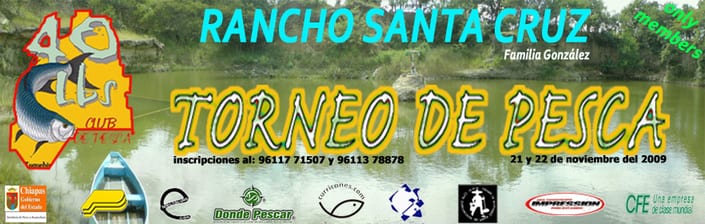 TORNEO DE PESCA, RANCHO SANTA CRUZ, CLUB 40 LIBRAS