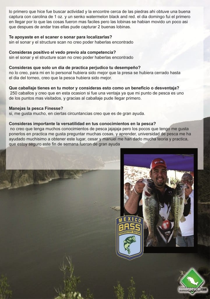 Entrevista con Javier Acosta TERCER LUGAR México Bass Federation 2012